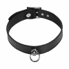 Schmales Leder-Halsband mit O-Ring