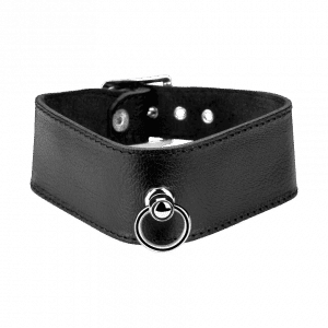 Breites Leder-Halsband mit O-Ring