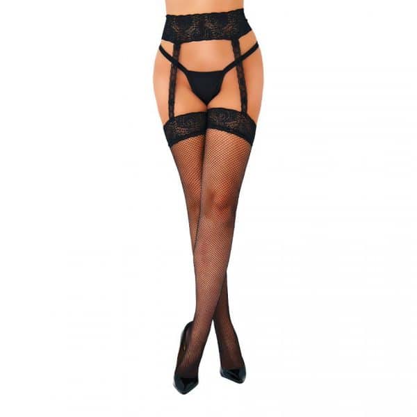 Fishnet Garterbelt Stockings