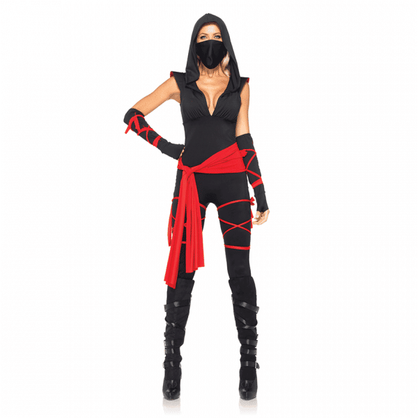 Ninja-Catsuit mit Kapuze